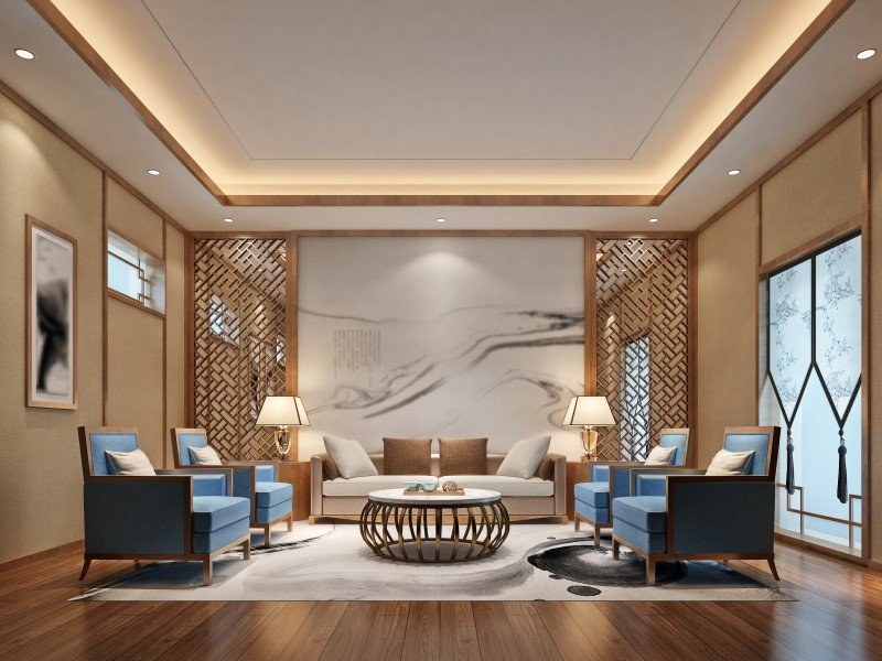 A simple tray ceiling design with elevated center portion, enhancing height of the room.