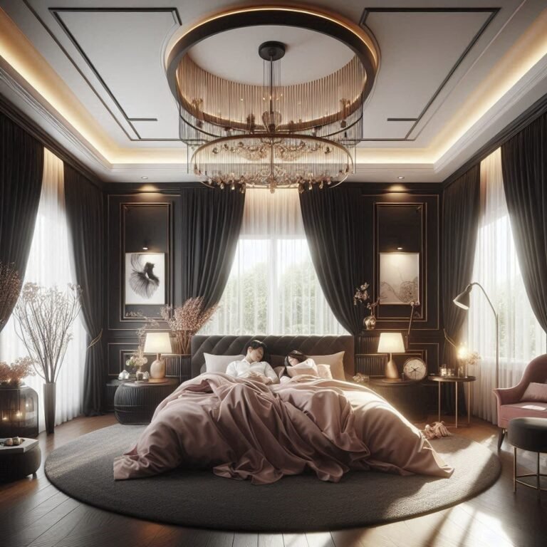 newlywed couples bedroom design with blending styles for both husband and wife with romantic lighting and couple bedroom accessories to create romantic and comfortable sanctuary